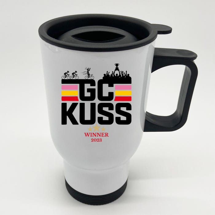 Team Jumbo Visma The Hype Is Real Gc Kuss Vuelta Winner Front & Back Stainless Steel Travel Mug