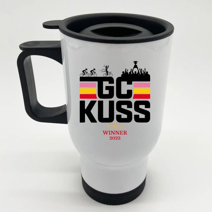 Team Jumbo Visma The Hype Is Real Gc Kuss Vuelta Winner Front & Back Stainless Steel Travel Mug