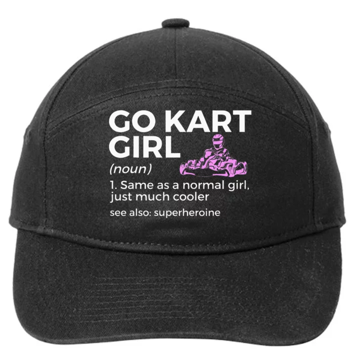 Go Kart Girl Definition Superheroine 7-Panel Snapback Hat