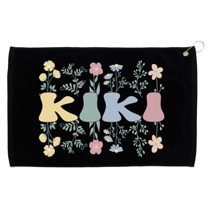 Groovy Kiki Grandmother Flowers Kiki Grandma Grommeted Golf Towel