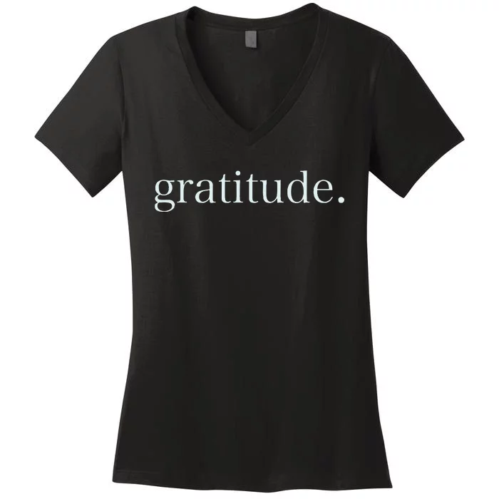 Goodness Kindness Gratitude Good Life Uplifting Women's V-Neck T-Shirt