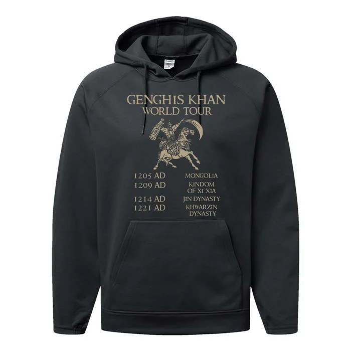 Genghis Khan Historic Mongol Asian History Performance Fleece Hoodie