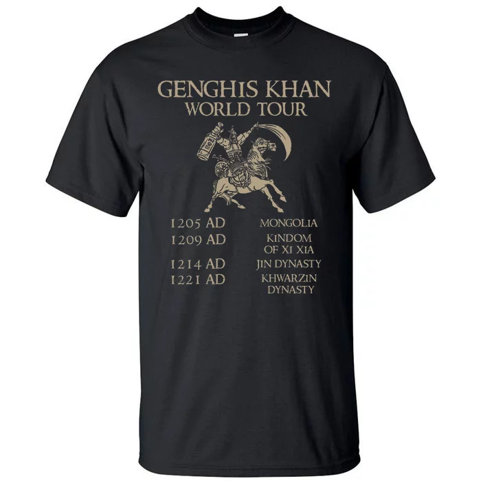 Genghis Khan Historic Mongol Asian History Tall T-Shirt