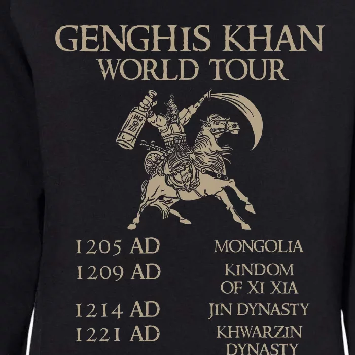 Genghis Khan Historic Mongol Asian History Womens California Wash Sweatshirt