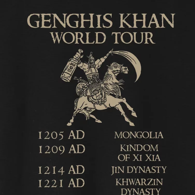 Genghis Khan Historic Mongol Asian History Women's Crop Top Tee