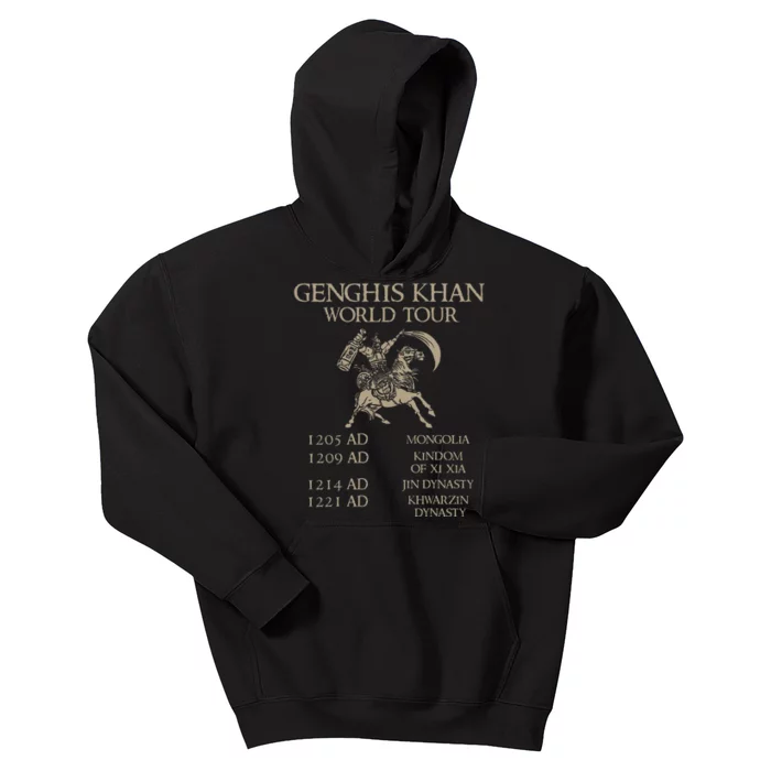 Genghis Khan Historic Mongol Asian History Kids Hoodie