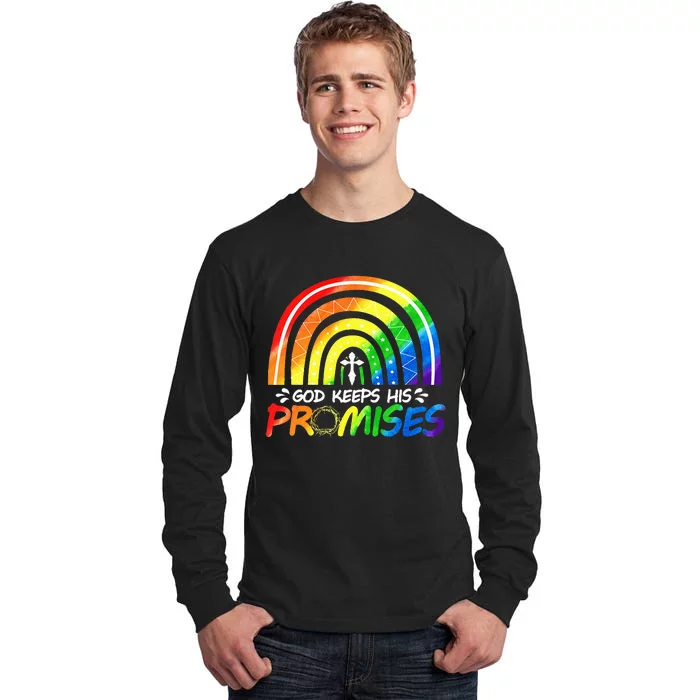 God Keeps His Promise Rainbow Christian Bible Noah Tall Long Sleeve T-Shirt