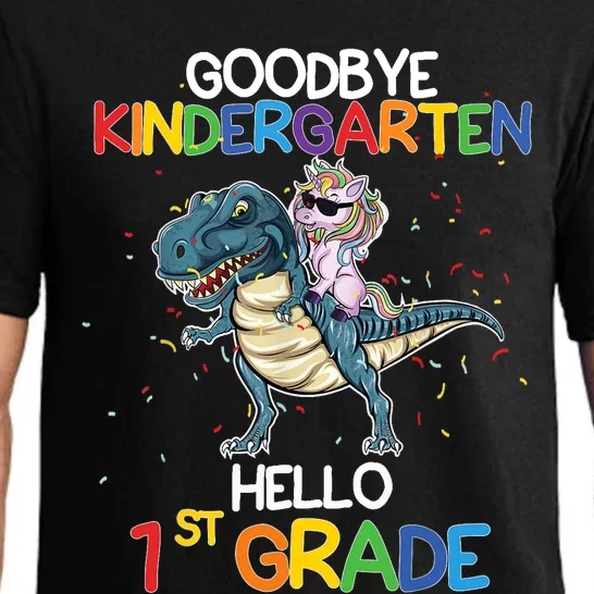 Goodbye Kindergarten Hello 1st Grade Graduation T Rex Boy Pajama Set