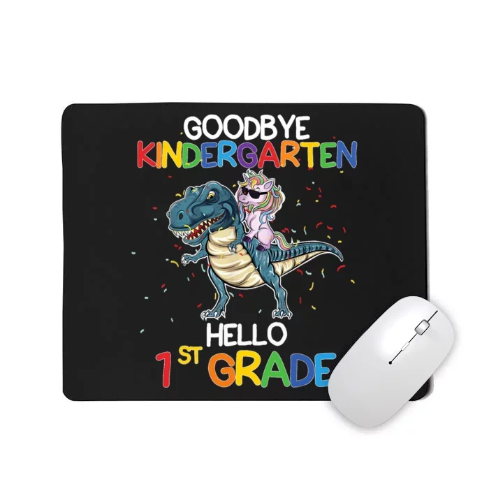 Goodbye Kindergarten Hello 1st Grade Graduation T Rex Boy Mousepad