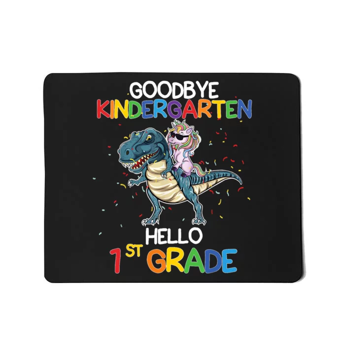 Goodbye Kindergarten Hello 1st Grade Graduation T Rex Boy Mousepad