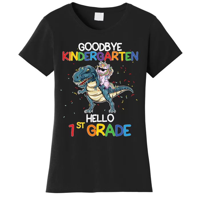 Goodbye Kindergarten Hello 1st Grade Graduation T Rex Boy Women's T-Shirt