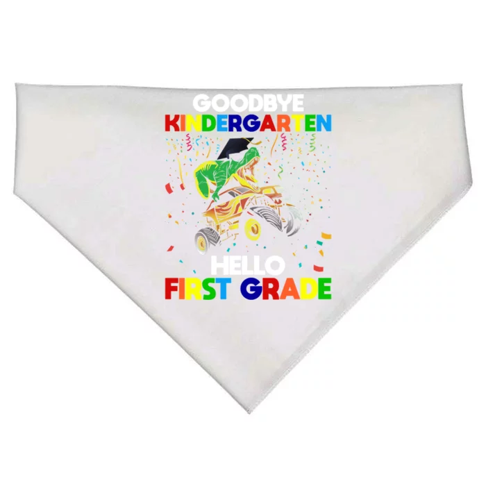 Goodbye Kindergarten Hello First Grade 1St Grade Meaningful Gift USA-Made Doggie Bandana