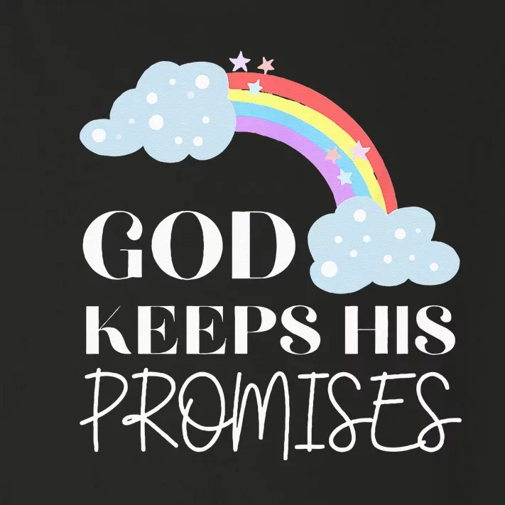 God Keeps His Promises Rainbow Religious Jesus Love Toddler Long Sleeve Shirt