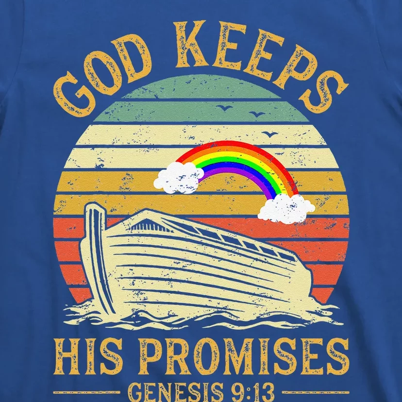 God Keeps His Promises Rainbow Noah Ark Jesus Christian T-Shirt