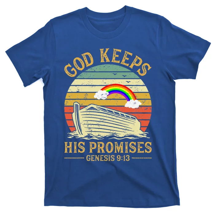 God Keeps His Promises Rainbow Noah Ark Jesus Christian T-Shirt