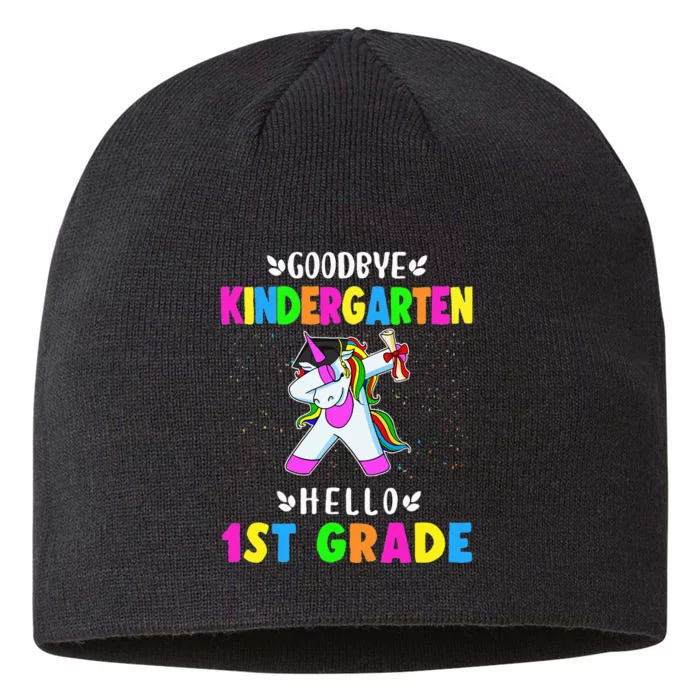 Goodbye Kindergarten Hello First Grade Unicorn 8 1/2in Sustainable Knit Beanie