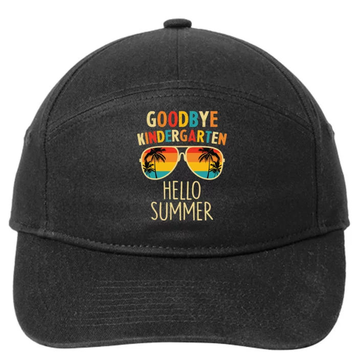 Goodbye Kindergarten Hello Summer Last Day Graduation 7-Panel Snapback Hat