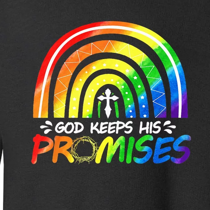 God Keeps His Promise Rainbow Christian Bible Noah Toddler Sweatshirt