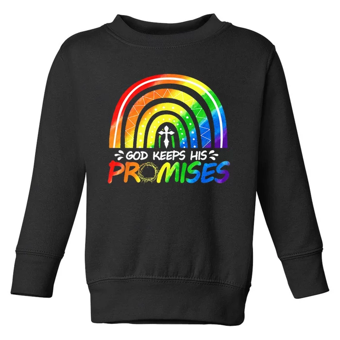 God Keeps His Promise Rainbow Christian Bible Noah Toddler Sweatshirt