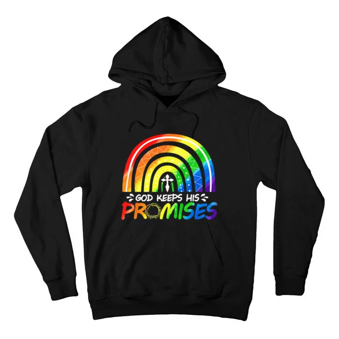 God Keeps His Promise Rainbow Christian Bible Noah Tall Hoodie