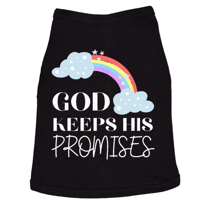 God Keeps His Promises Rainbow Religious Jesus Love Doggie Tank