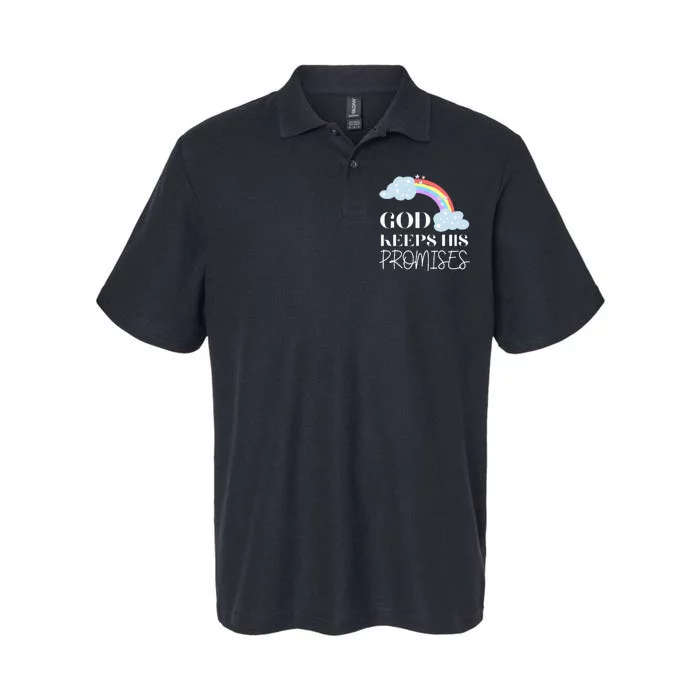 God Keeps His Promises Rainbow Religious Jesus Love Softstyle Adult Sport Polo