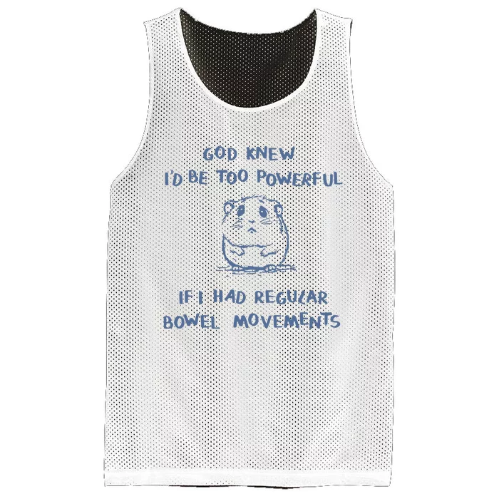 God Knew I Would Be Too Powerful Retro Mesh Reversible Basketball Jersey Tank