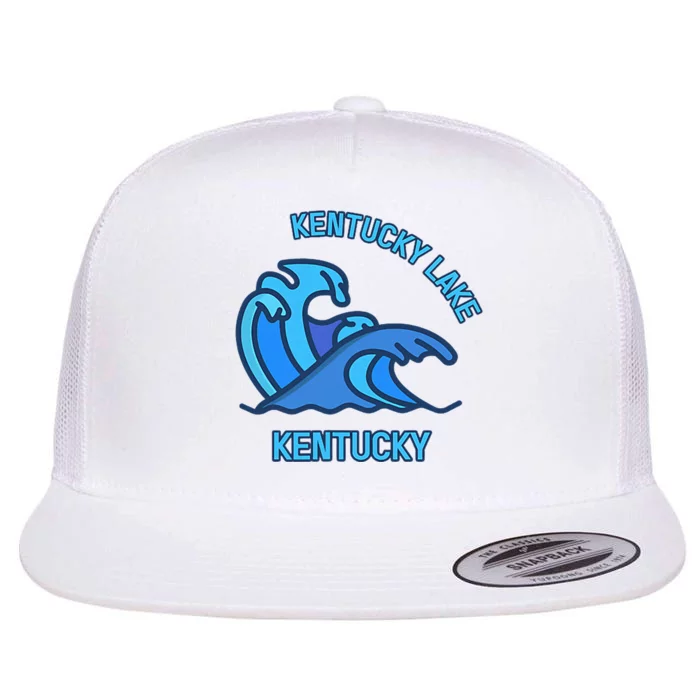 Graphic Kentucky Lake Kentucky Pocket Wave Souvenir Flat Bill Trucker Hat