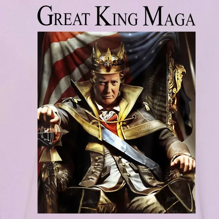 Great King Maga Donald Trump Throne Garment-Dyed Sweatshirt