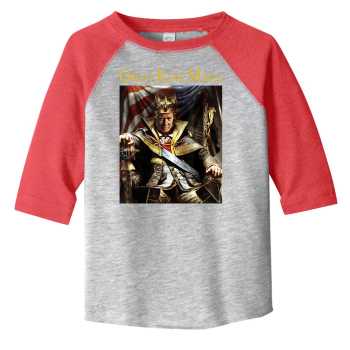 Great King Maga Donald Trump Throne Toddler Fine Jersey T-Shirt