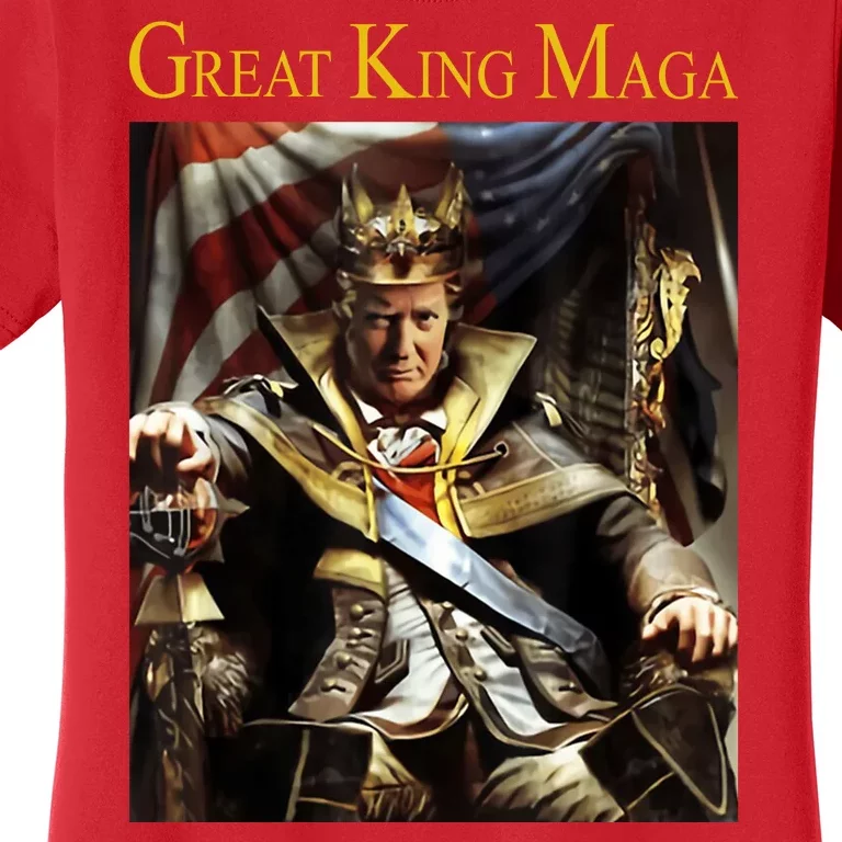 Great King Maga Donald Trump Throne Women's T-Shirt