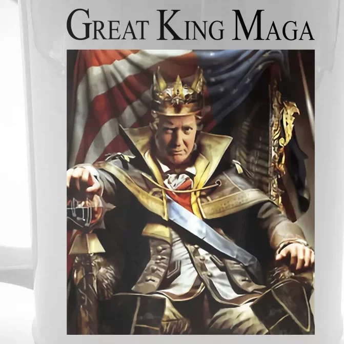 Great King Maga Donald Trump Throne Front & Back Beer Stein