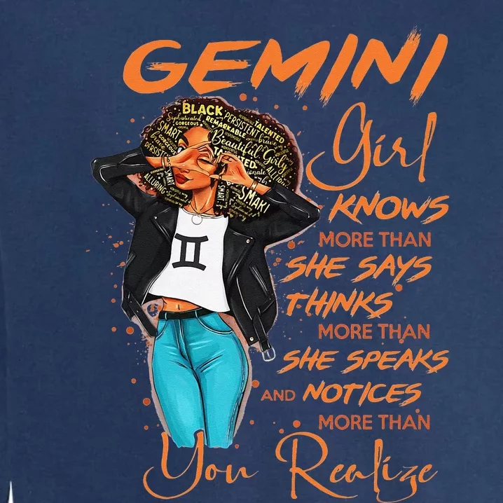 Gemini Knows More Than She Says For Black Wo Garment-Dyed Sweatshirt