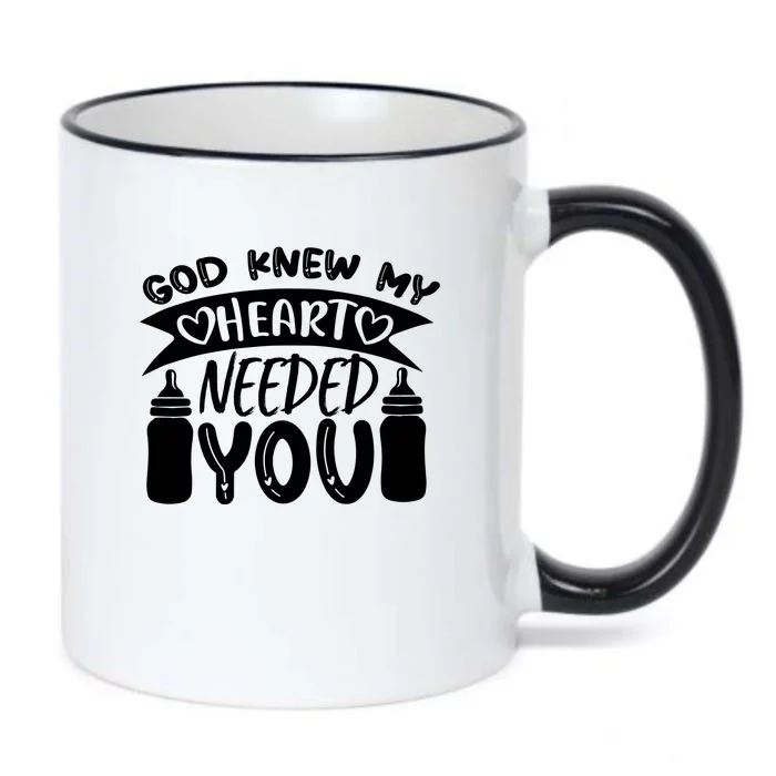 God Knew My Heart Needed You Black Color Changing Mug