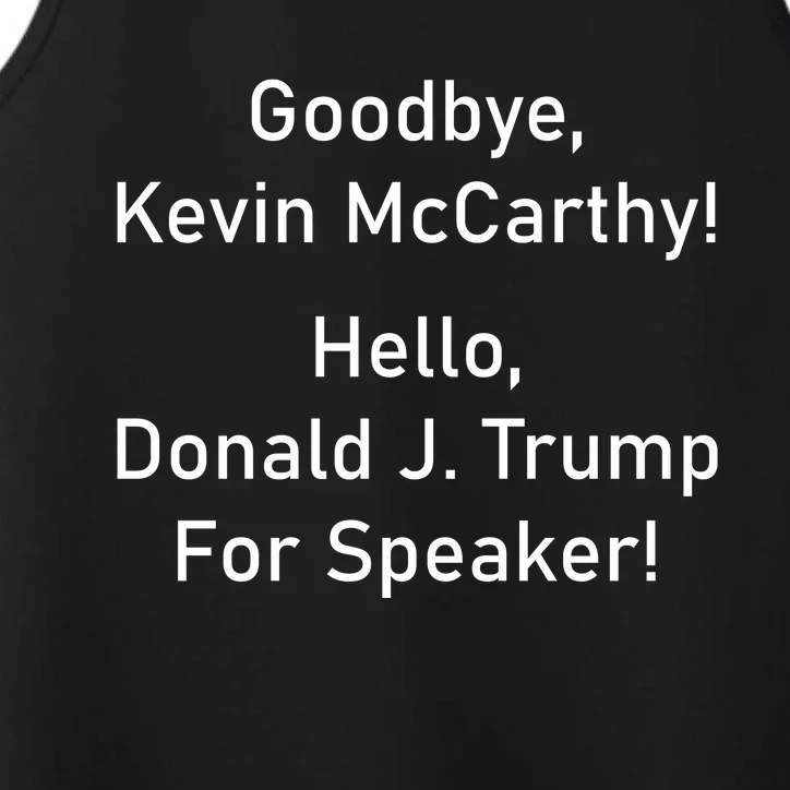 Goodbye Kevin McCarthy Hello Donald J. Trump For Speaker Performance Tank