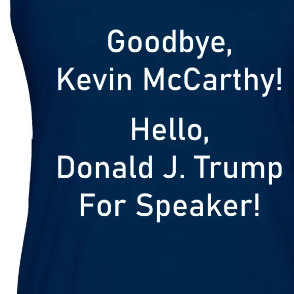 Goodbye Kevin McCarthy Hello Donald J. Trump For Speaker Ladies Essential Flowy Tank