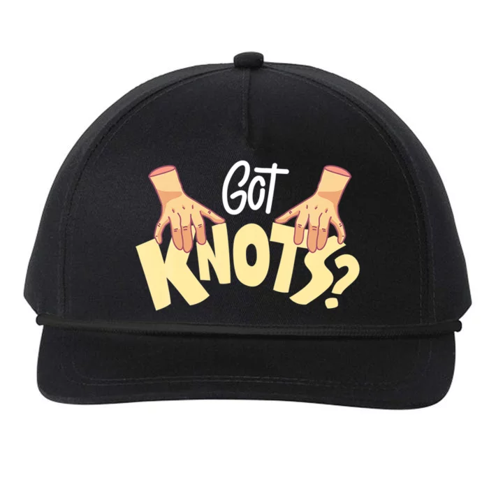 Got Knots Massage Therapist Reflexologist Therapeutic Snapback Five-Panel Rope Hat