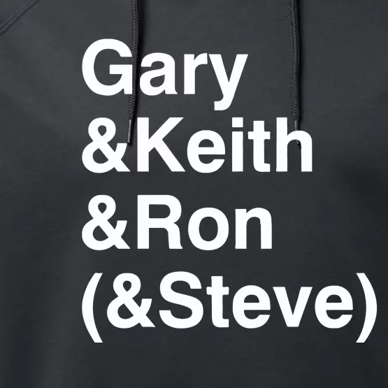 Gary Keith Ron Steve Performance Fleece Hoodie