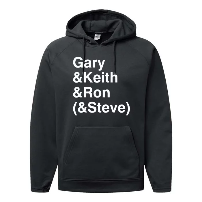 Gary Keith Ron Steve Performance Fleece Hoodie