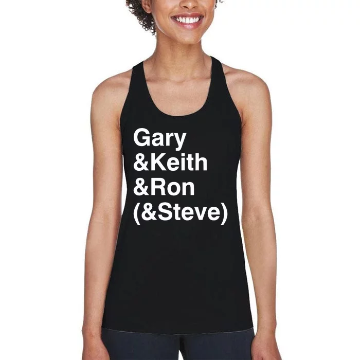 Gary Keith Ron Steve Women's Racerback Tank