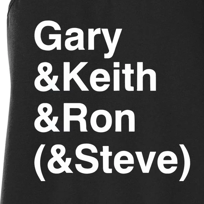 Gary Keith Ron Steve Women's Racerback Tank