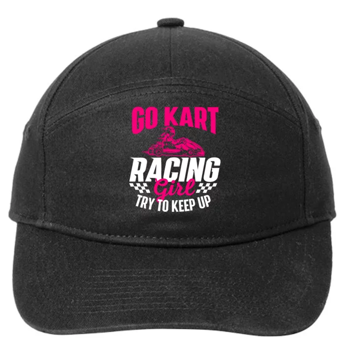 Go Kart Racing Girl Go Karting Lover Go Cart Racing 7-Panel Snapback Hat