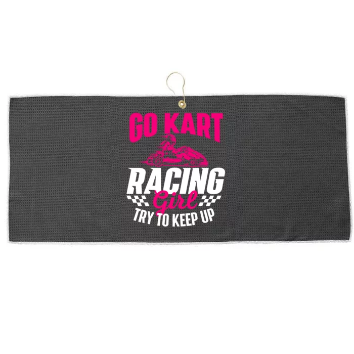 Go Kart Racing Girl Go Karting Lover Go Cart Racing Large Microfiber Waffle Golf Towel