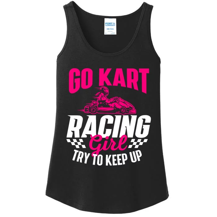 Go Kart Racing Girl Go Karting Lover Go Cart Racing Ladies Essential Tank