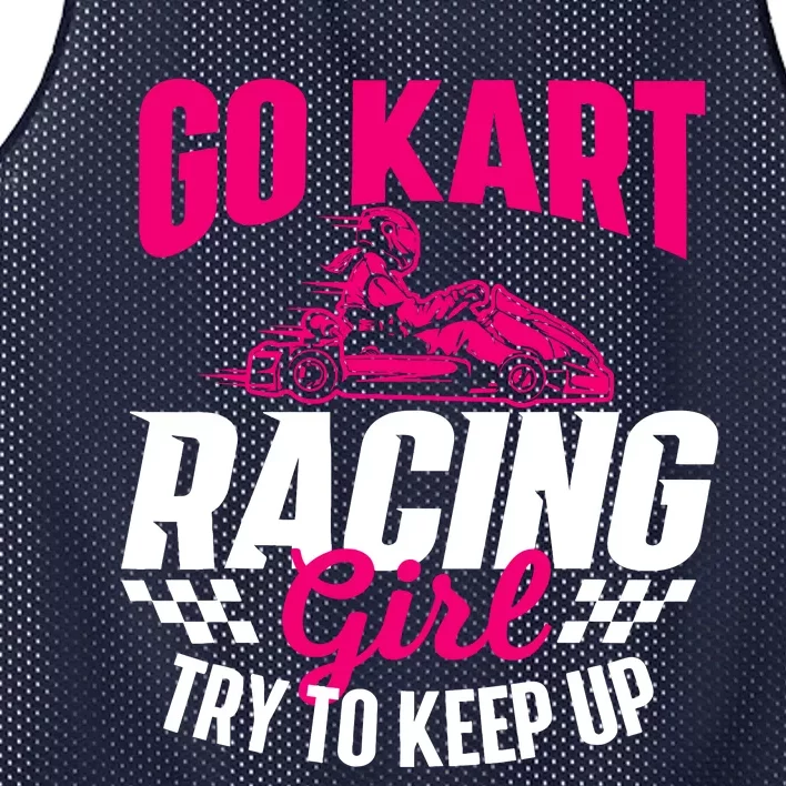 Go Kart Racing Girl Go Karting Lover Go Cart Racing Mesh Reversible Basketball Jersey Tank