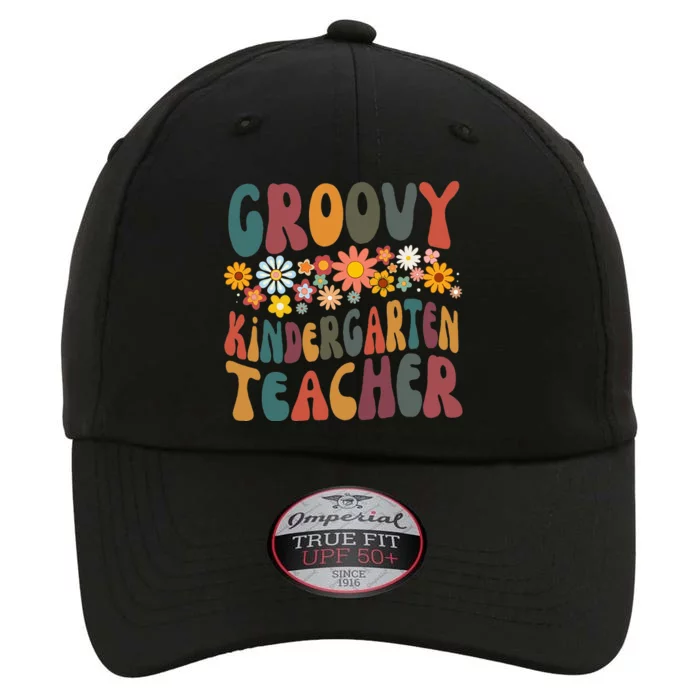 Groovy Kindergarten Teacher Retro Colorful Design Teaching The Original Performance Cap