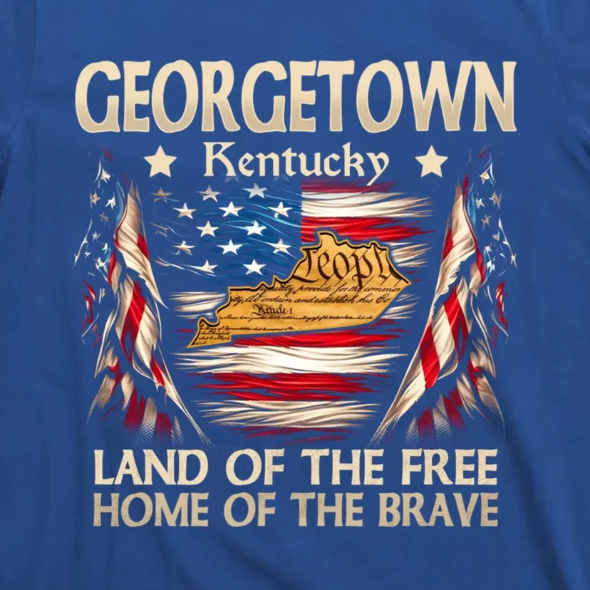 Georgetown Kentucky Usa Flag 4th Of July Cool Gift T-Shirt