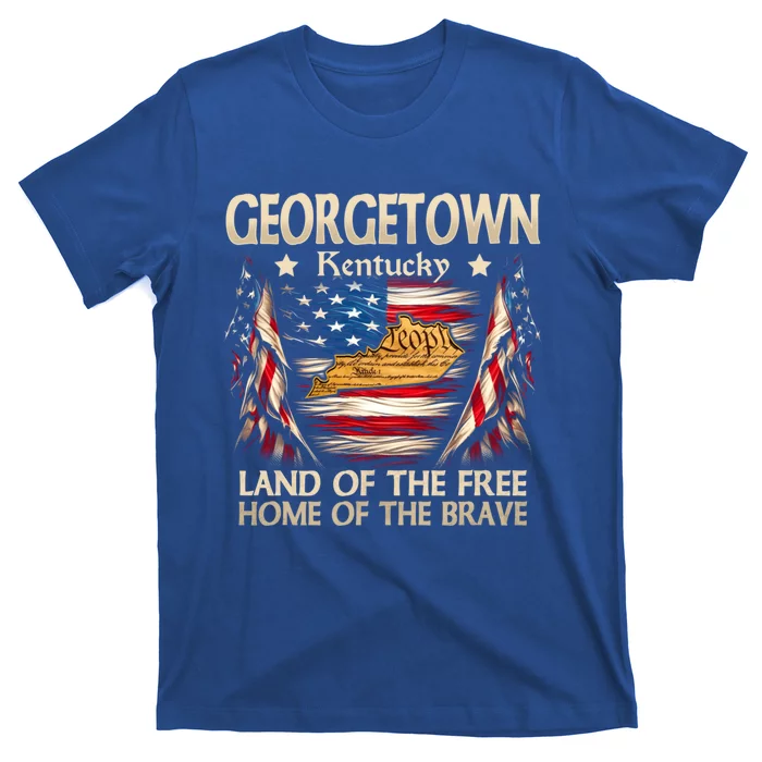 Georgetown Kentucky Usa Flag 4th Of July Cool Gift T-Shirt