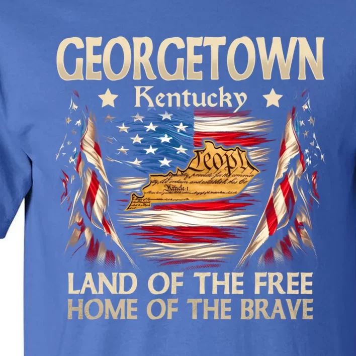 Georgetown Kentucky Usa Flag 4th Of July Cool Gift Tall T-Shirt