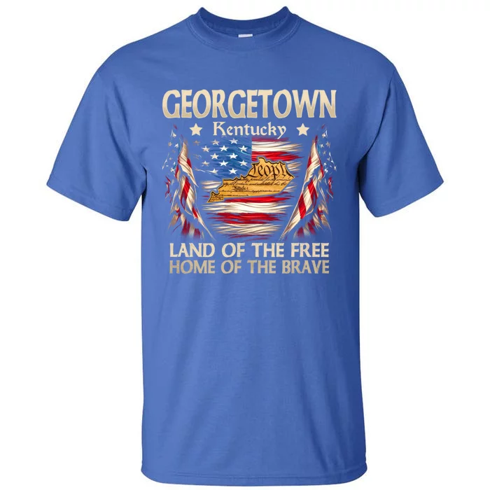 Georgetown Kentucky Usa Flag 4th Of July Cool Gift Tall T-Shirt